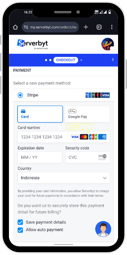 Pembayaran di Stripe dengan Kartu Debit